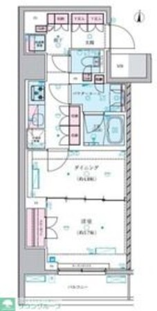 GENOVIA両国VI green veilの物件間取画像